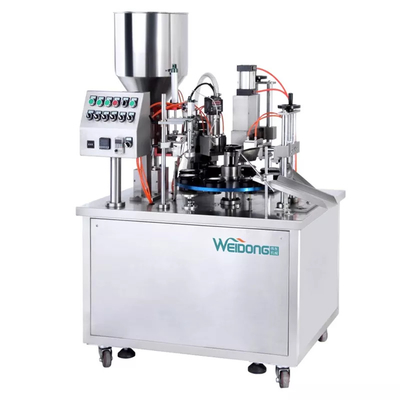 Crème automatische buis vul- en sluitmachine pneumatisch aangedreven
