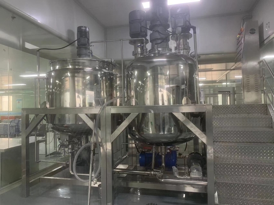 500-5000KG kosmetische emulgator die Schepen mengt met PLC Controlesysteem